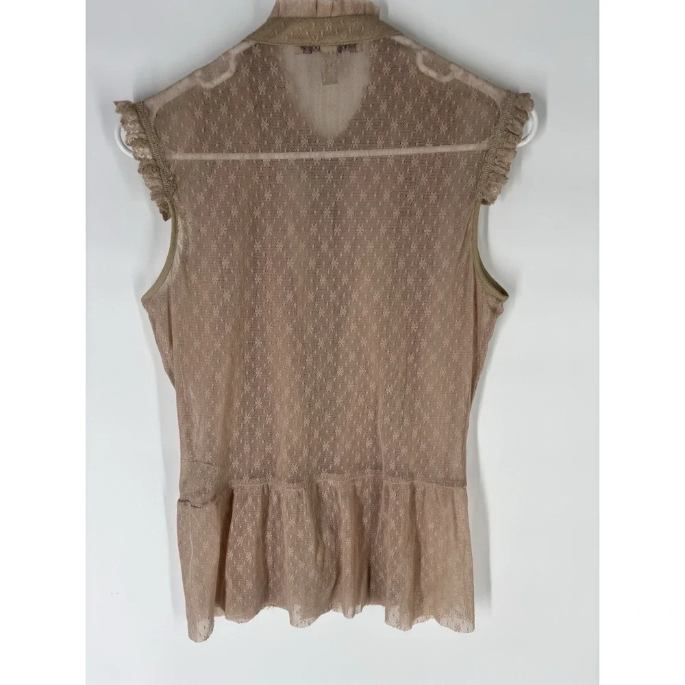 Vintage Free People Y2K Sheer Lace Sz L  Boho Victorian Festival Prairie Cottage - Picture 10 of 10